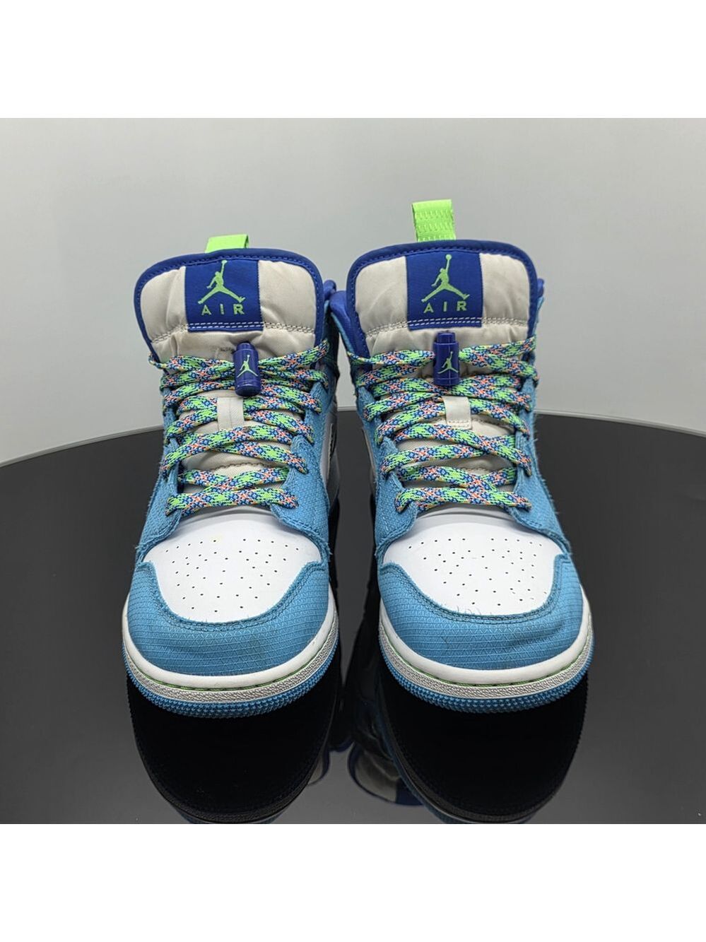 Gorp Jordan 1 Mid SE GS Sprite Blue Youth 7Y UK6 EUR40 DA8010-400 Retro - Picture 4 of 8